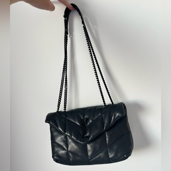 YSL Saint Laurent Black Toy Puffer Bag. - Picture 1 of 13